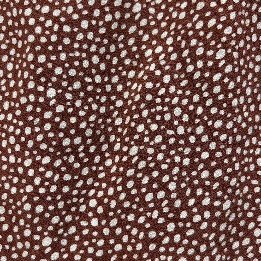 NWOT Abercrombie & Fitch Woven Speckled Dot A-Line Slit Midi Dress Rust XS - Picture 8 of 8